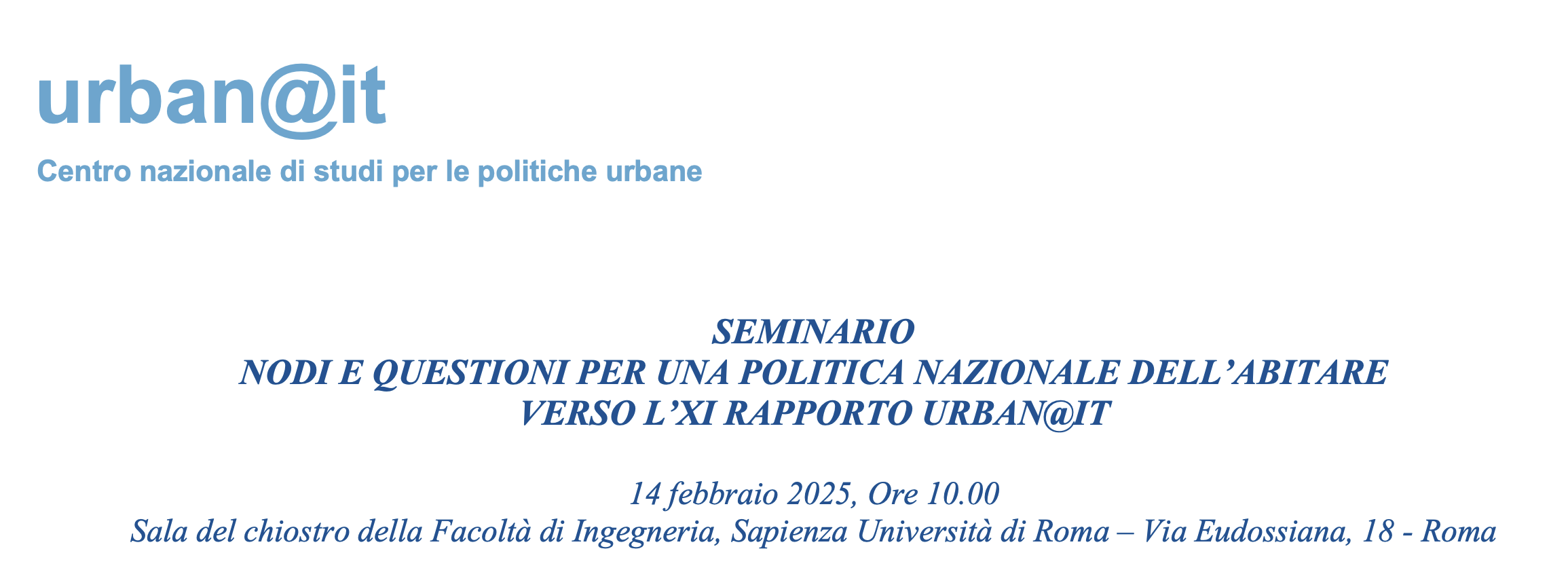 Nodi e questioni per una politica nazionale dell’abitare verso l’XI rapporto Urban it